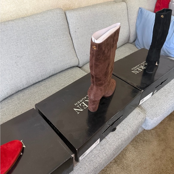 Ralph Lauren Black Heeled Boots - Picture 5 of 9